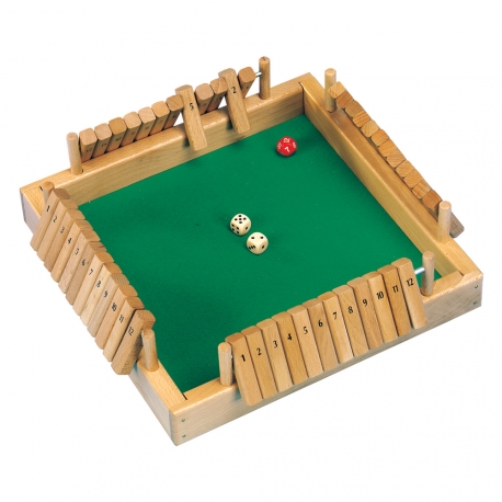 Shut The Box 10 - 4 joueurs avec 8 dés - Jeu Classique - Boutique